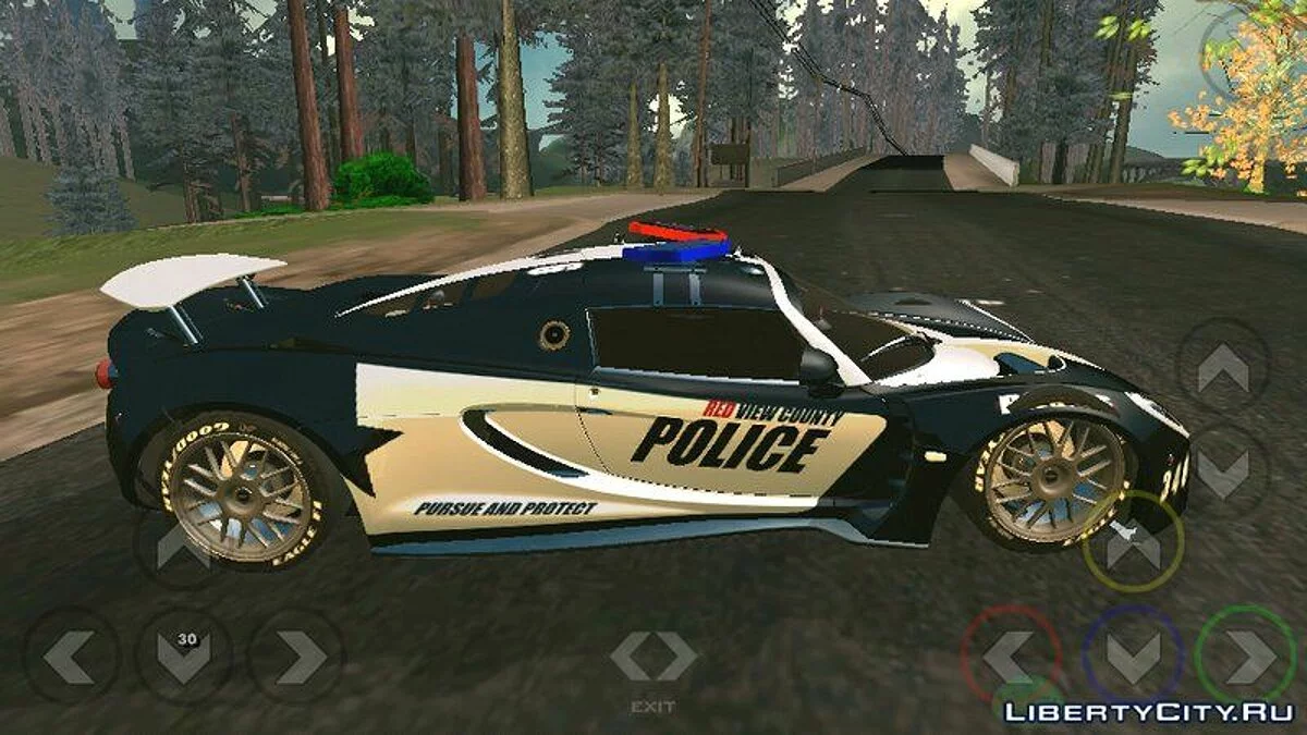 سيارة Hennessey Venom GT للشرطة / GTA سان أندرياس (iOS، أندرويد)