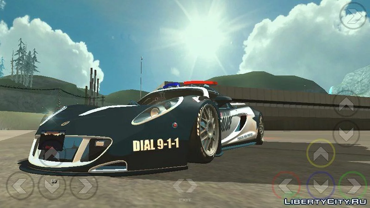 سيارة Hennessey Venom GT للشرطة / GTA سان أندرياس (iOS، أندرويد)