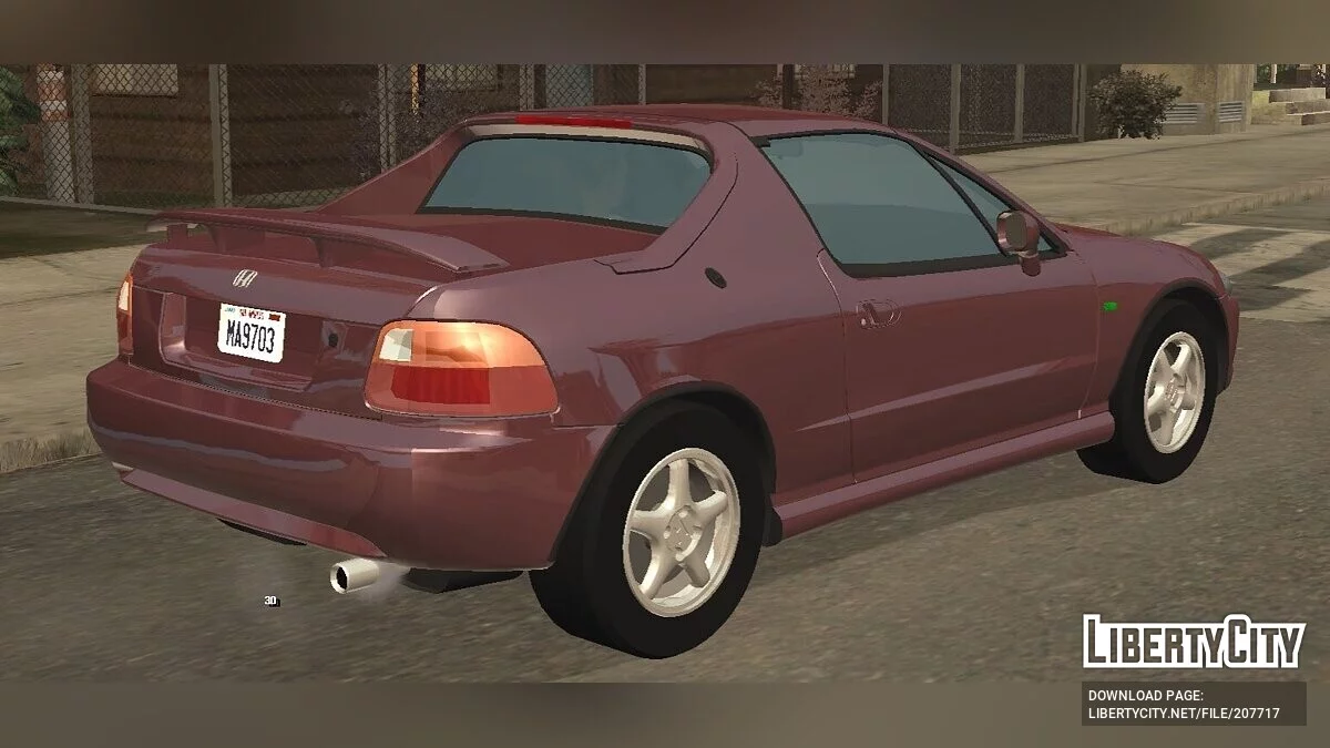 Honda CRX delSol '93 (Only DFF) / GTA San Andreas (iOS, Android)
