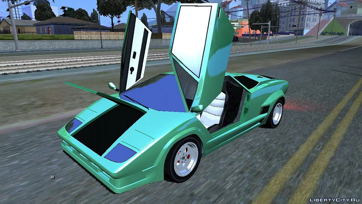 1990 Lamborghini Countach (стиль Torero) v1.0 / GTA San Andreas (iOS, Android)