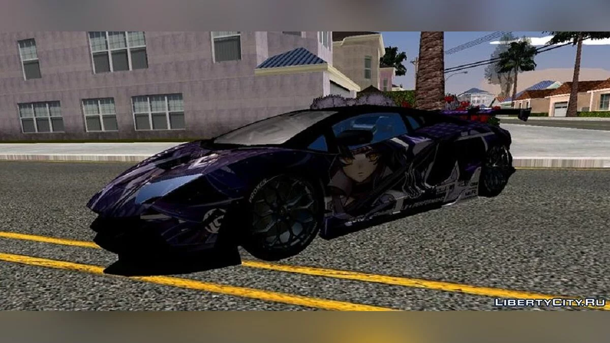 Lamborghini Aventador LP-700-4 LB Walk Itasha Blake Belladonna / GTA San Andreas (iOS, Android)