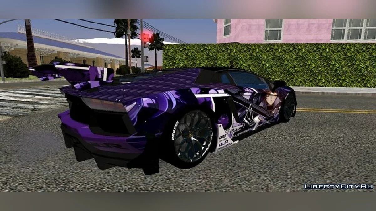 Lamborghini Aventador LP-700-4 LB Walk Itasha Blake Belladonna / GTA San Andreas (iOS, Android)