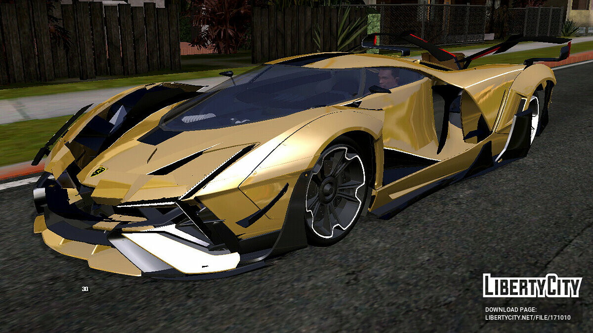 Скачать Lamborghini V12 Gold (Только DFF) Для GTA San Andreas (IOS.