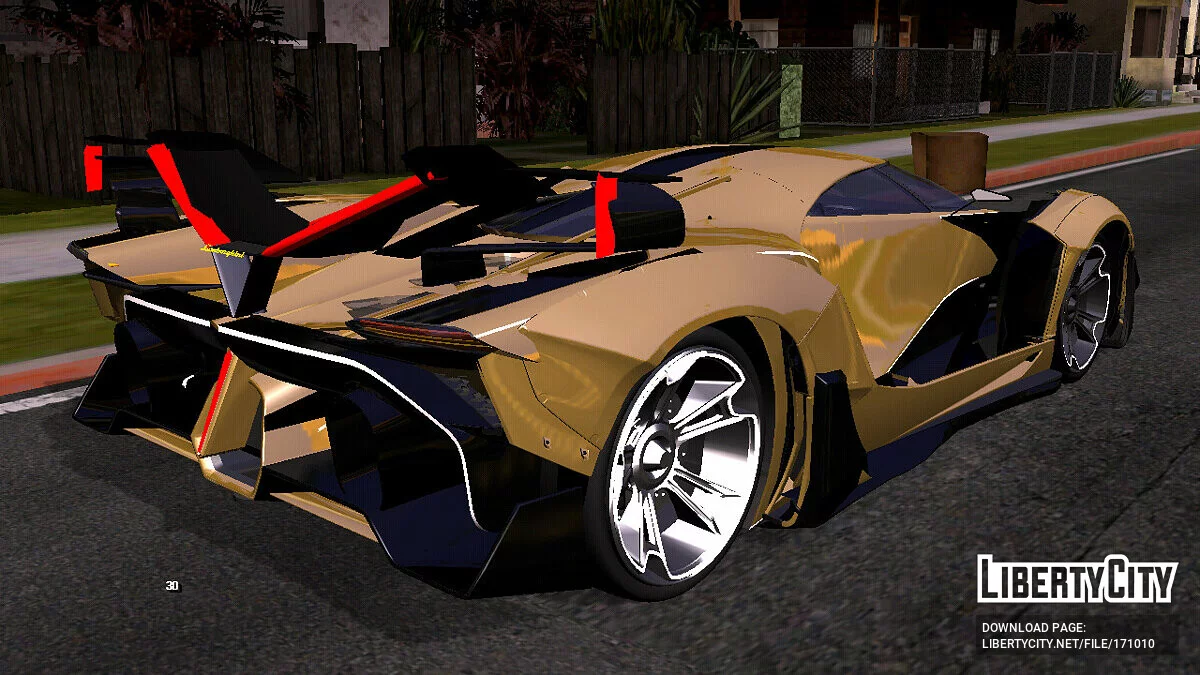 Lamborghini V12 Gold (DFF فقط) / GTA سان أندرياس (iOS، أندرويد)