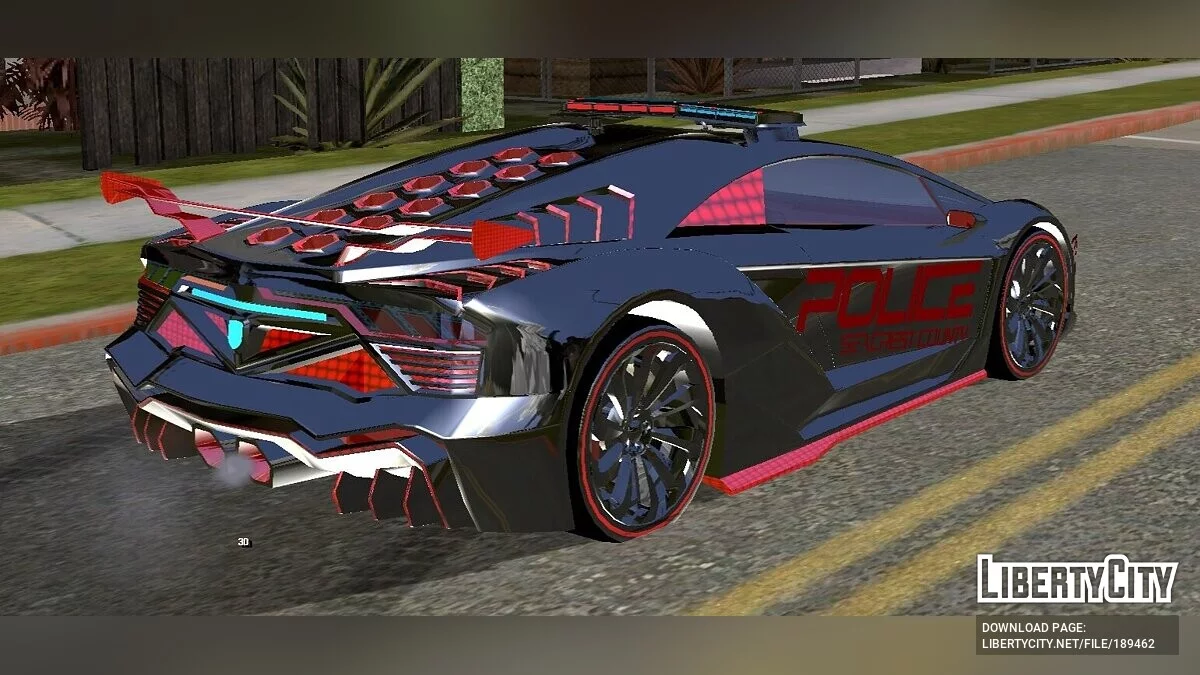 Lamborghini Zentorno -  Police (Only DFF) / GTA San Andreas (iOS, Android)