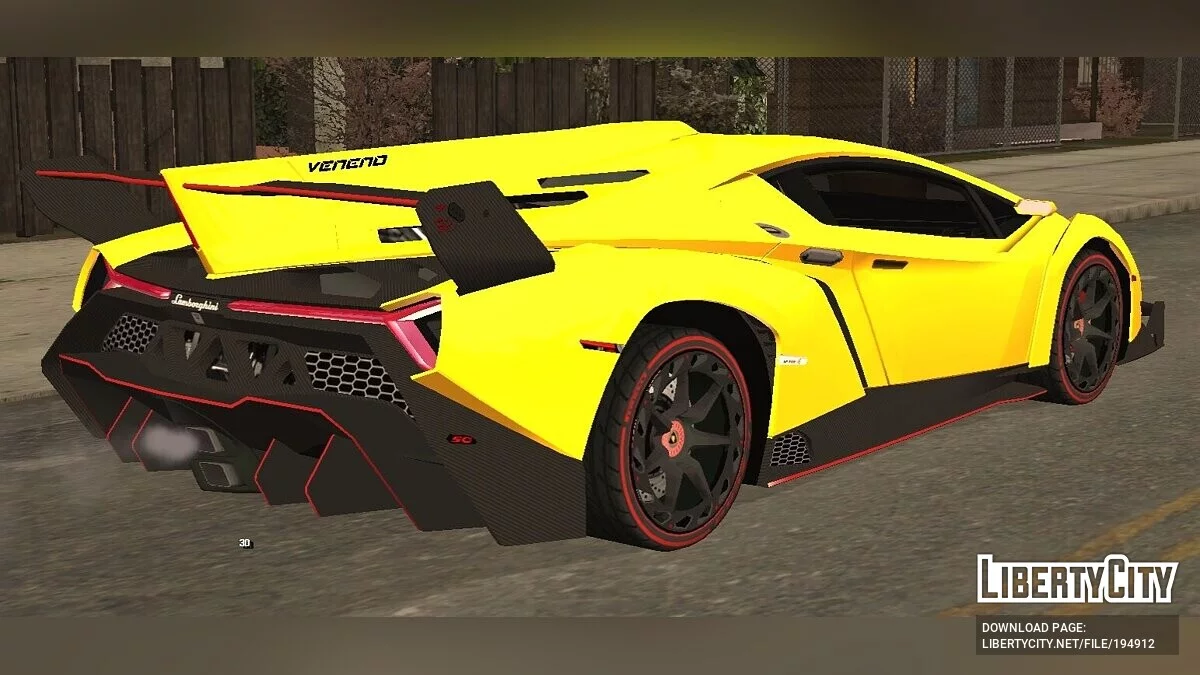 Lamborghini Veneno 2012 / GTA San Andreas (iOS, Android)