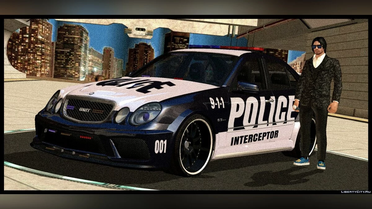 Mercedes Benz E63 + police and taxi / GTA San Andreas (iOS, Android)