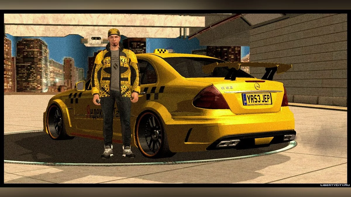 Mercedes Benz E63 + police and taxi / GTA San Andreas (iOS, Android)