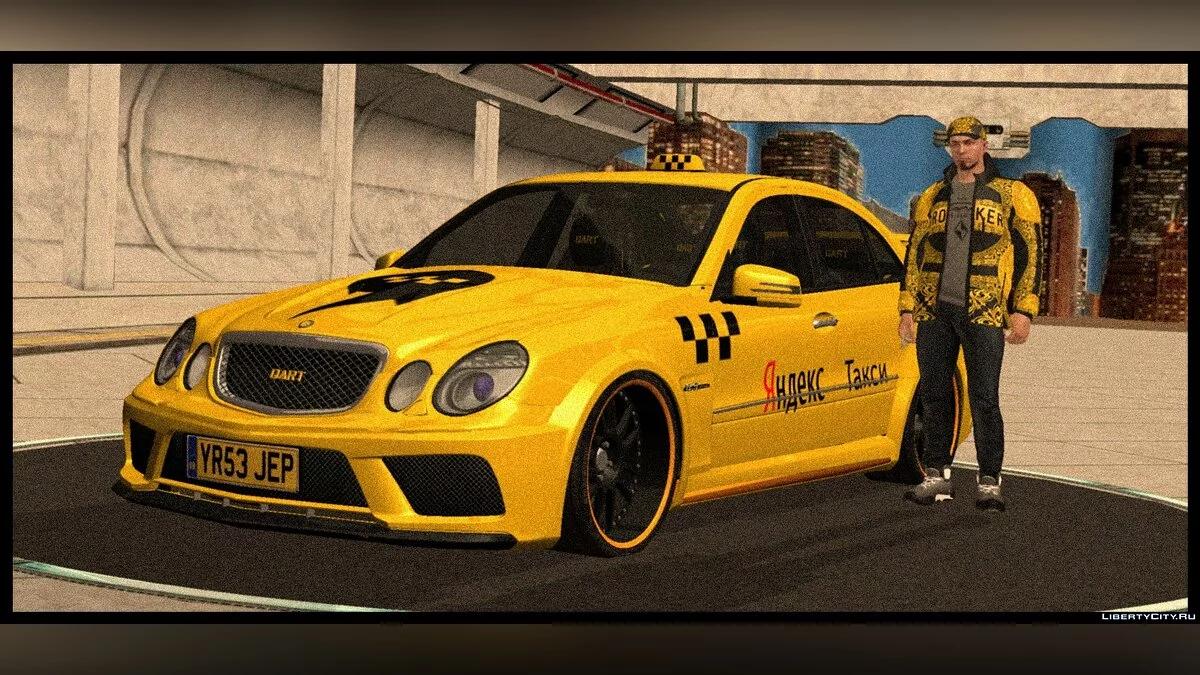 Mercedes Benz E63 + police and taxi / GTA San Andreas (iOS, Android)