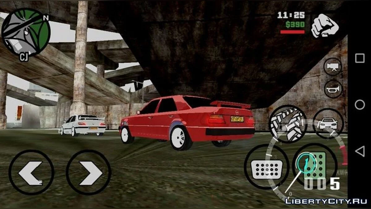 Mercedes-Benz W124 de: Taxi Movie [Android y PC] / GTA San Andreas (iOS, Android)
