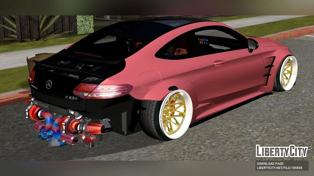 Mercedes Benz C63 Coupe AMG Twin Turbo / GTA San Andreas (iOS, Android)