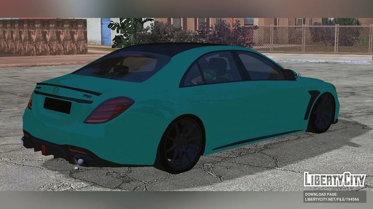 مرسيدس-بنز S-klasse w222r2 B700 BRABUS (فقط DFF) / GTA سان أندرياس (iOS، أندرويد)