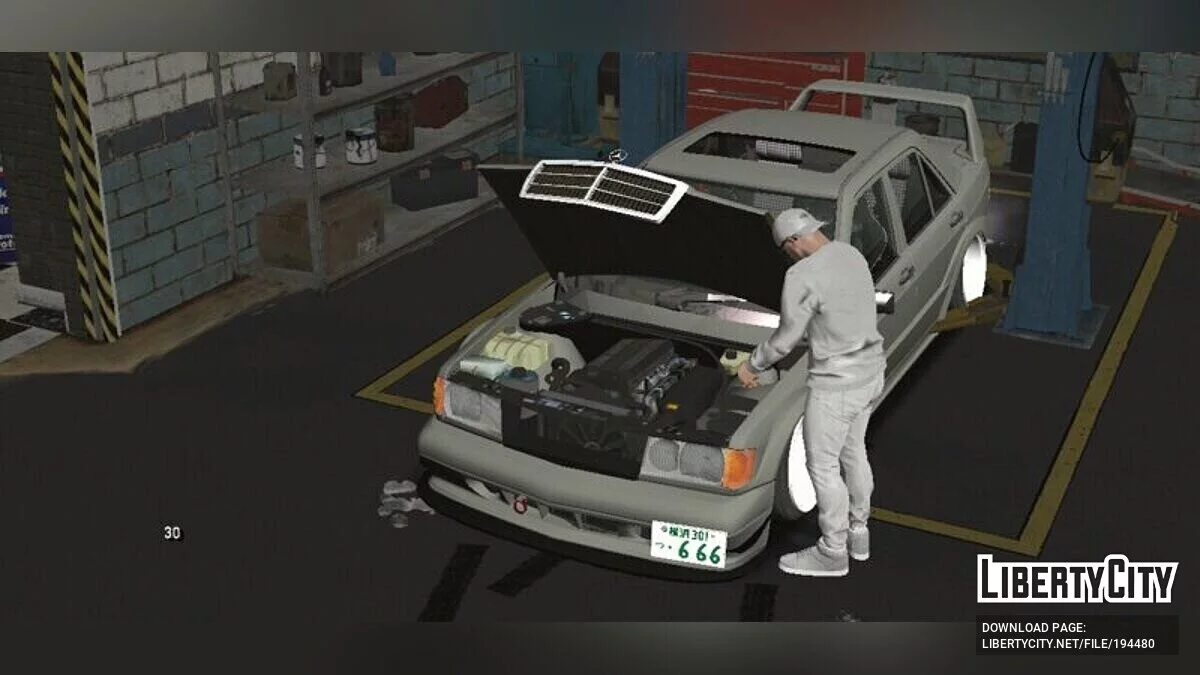 Mercedes-Benz W201 190E EVO II Custom / GTA سان أندرياس (iOS، أندرويد)