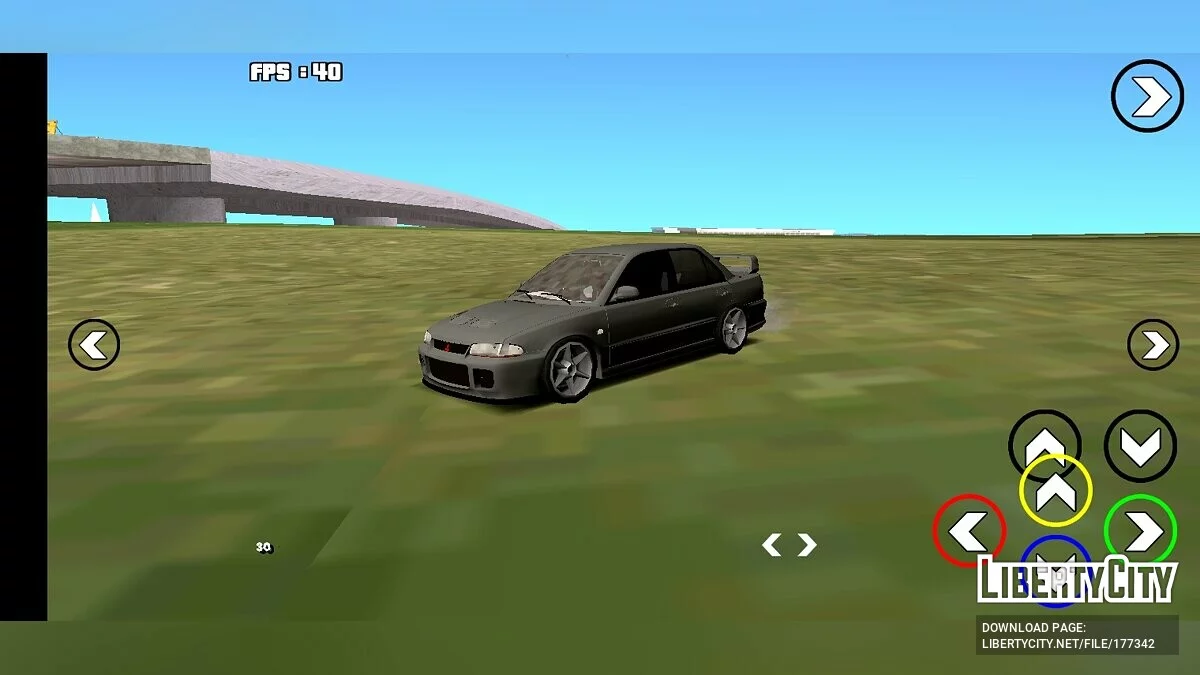 Mitsubishi Lancer Evolution 2 GSR 1994 (DFF Seulement + Son) / GTA San Andreas (iOS, Android)