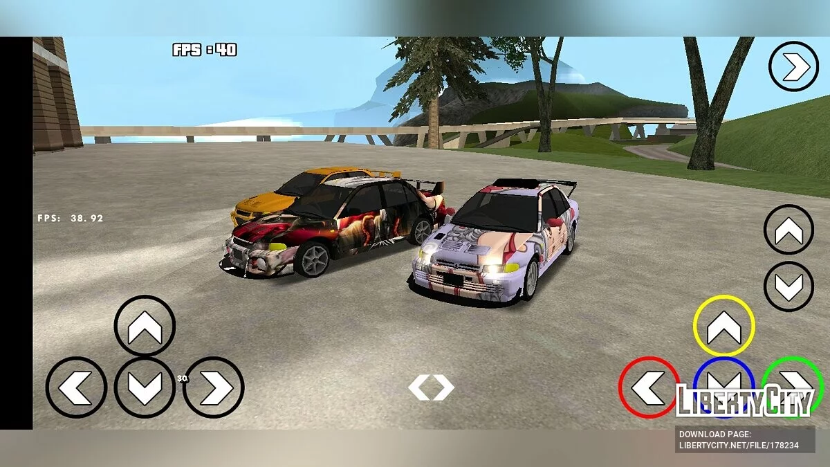 Mitsubishi Lancer Evolution 3 Tunable (DFF uniquement) / GTA San Andreas (iOS, Android)