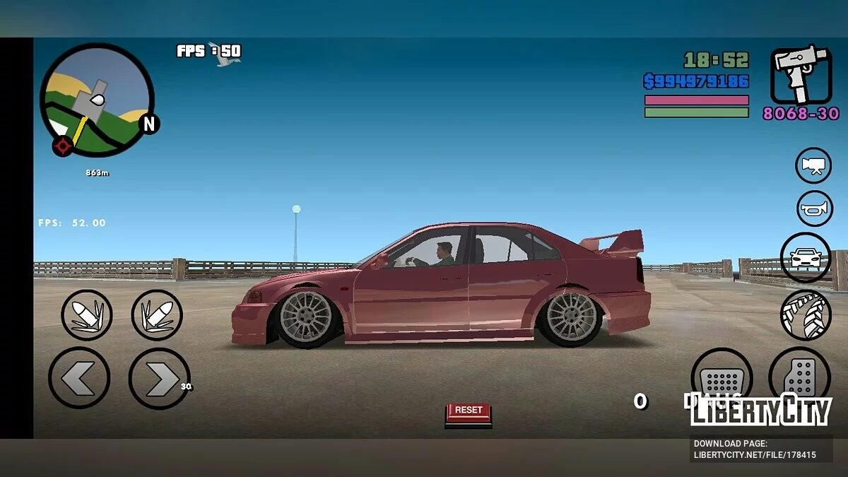 Mitsubishi Lancer Evolution 6 GSR 1999 / GTA San Andreas (iOS, Android)