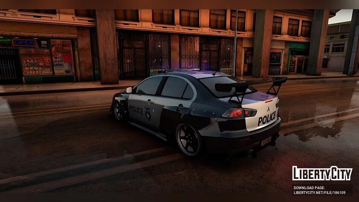 Mitsubishi Lancer Evo Police (Only DFF) / GTA San Andreas (iOS, Android)