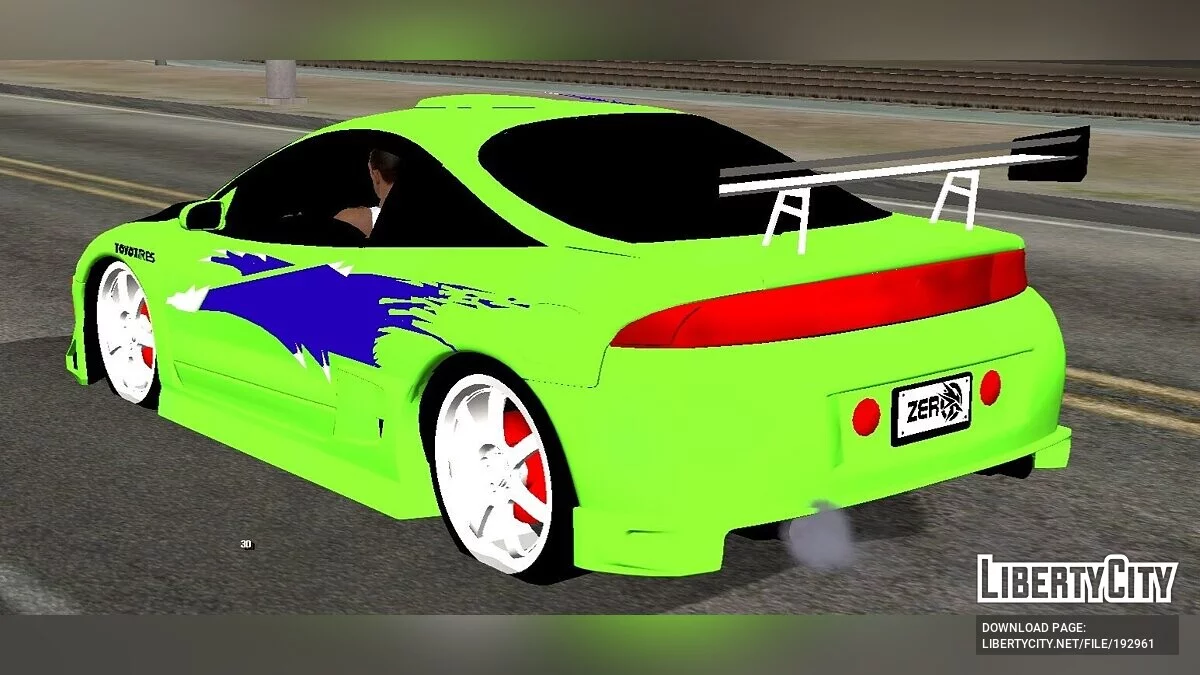 Mitsubishi Eclipse Edição Velozes e Furiosos (somente DFF) / GTA San Andreas (iOS, Android)