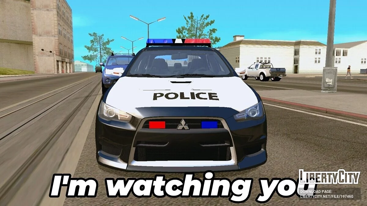 Mitsubishi Lancer Evo X POLICE (лише DFF) / GTA San Andreas (iOS, Android)