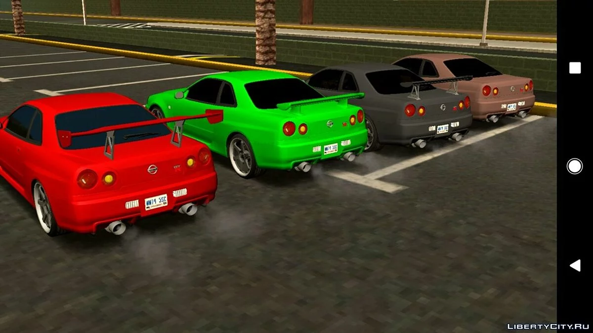 Nissan Skyline GT-R R34 v3.0 (apenas DFF) / GTA San Andreas (iOS, Android)