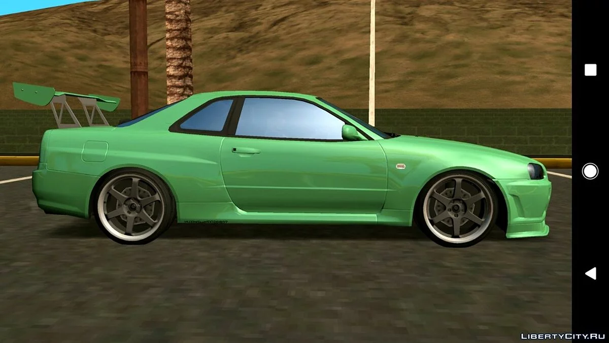 Nissan Skyline GT-R R34 v3.0 (apenas DFF) / GTA San Andreas (iOS, Android)