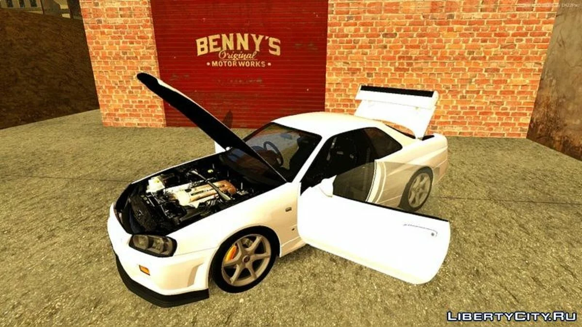 Nissan Skyline GTR R34 M-Spec Nur [PC et Mobile] / GTA San Andreas (iOS, Android)