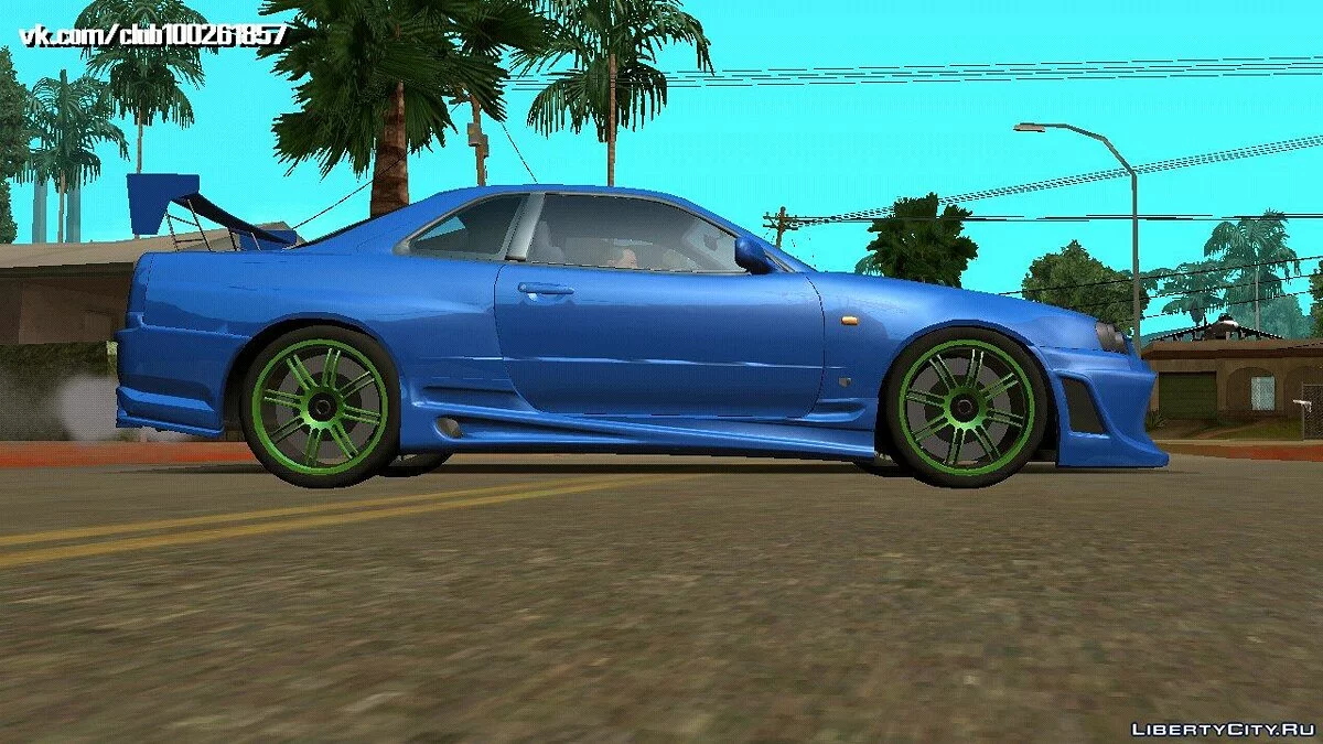نيسان Skyline GTR-34 Tuning (DFF فقط) / GTA سان أندرياس (iOS، أندرويد)