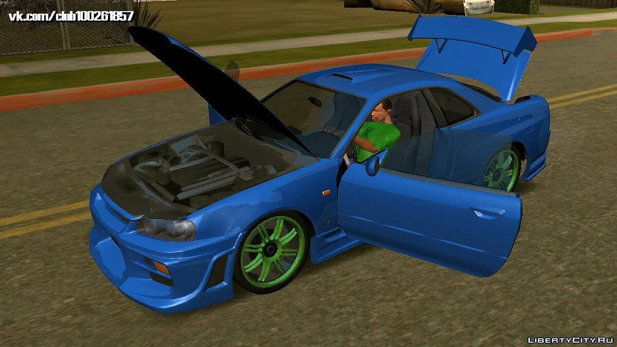 نيسان Skyline GTR-34 Tuning (DFF فقط) / GTA سان أندرياس (iOS، أندرويد)