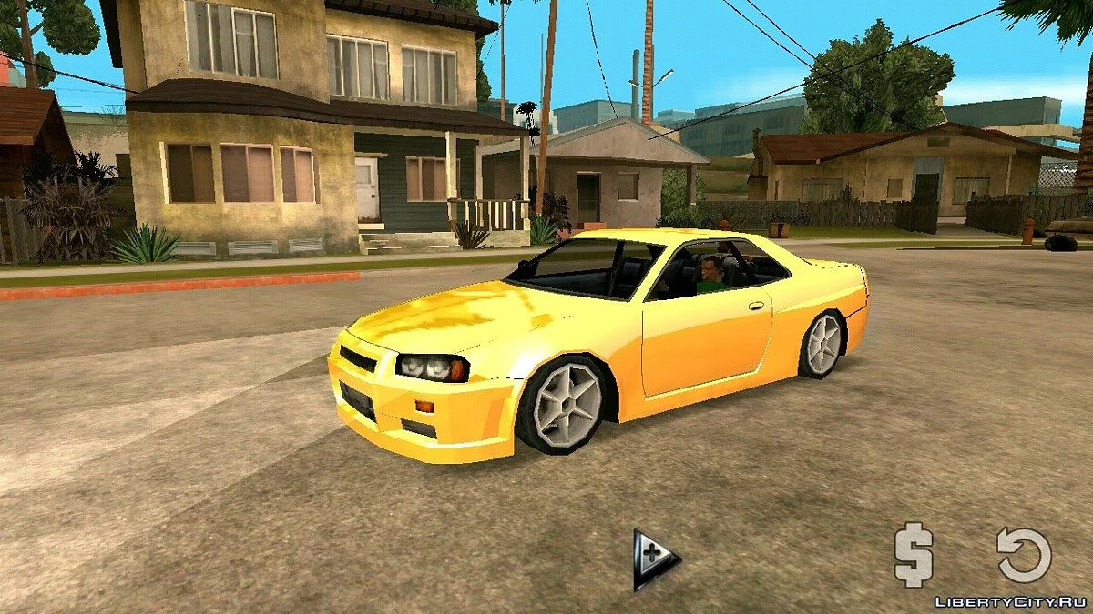 Nissan Skyline — хромований корпус (тільки DFF) / GTA San Andreas (iOS, Android)