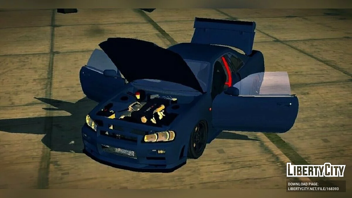 Nissan GTR R34 F4 / GTA San Andreas (iOS, Android)
