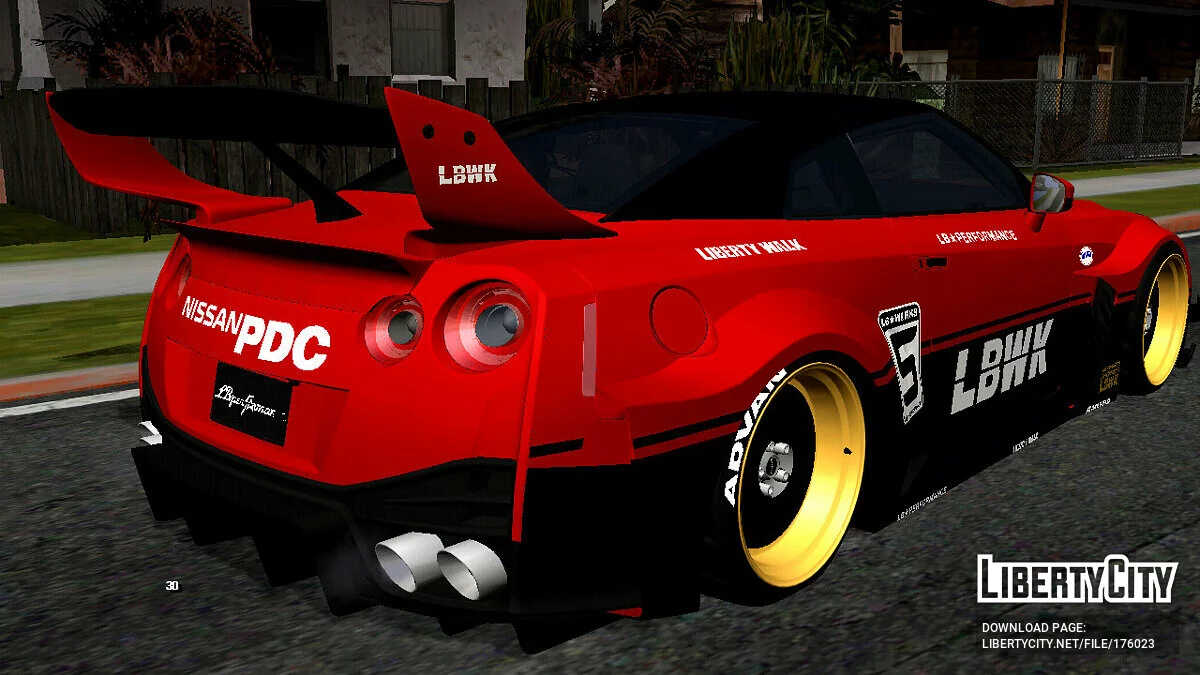 Nissan GTR R35 LB-Silhouette (hanya DFF) / GTA San Andreas (iOS, Android)
