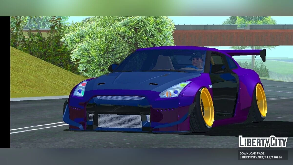 Nissan R35 Drift Rocket Bunny / GTA San Andreas (iOS, Android)