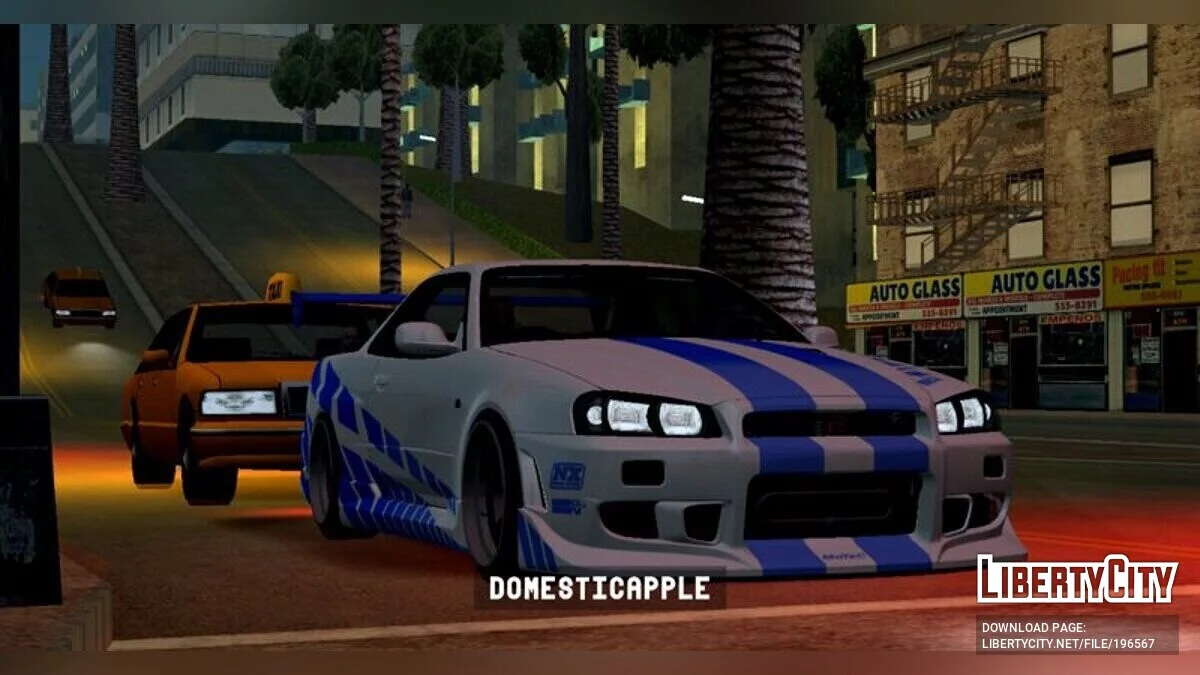 Nissan Skyline GT-R R34 de 1999 / GTA San Andreas (iOS, Android)