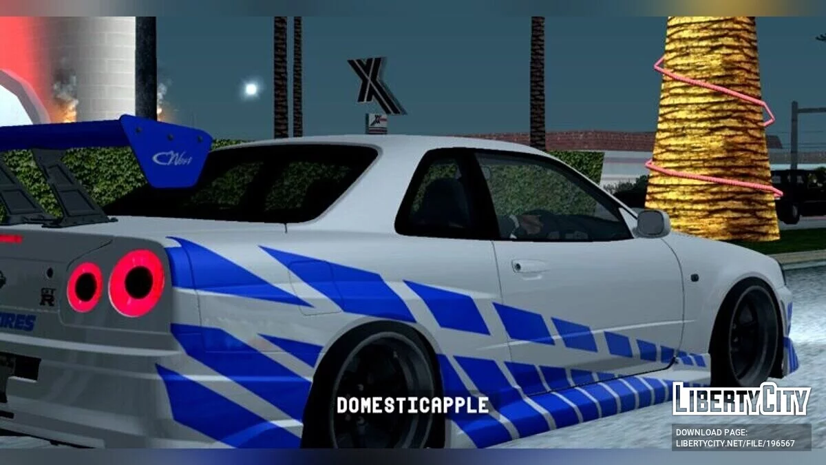 Nissan Skyline GT-R R34 de 1999 / GTA San Andreas (iOS, Android)