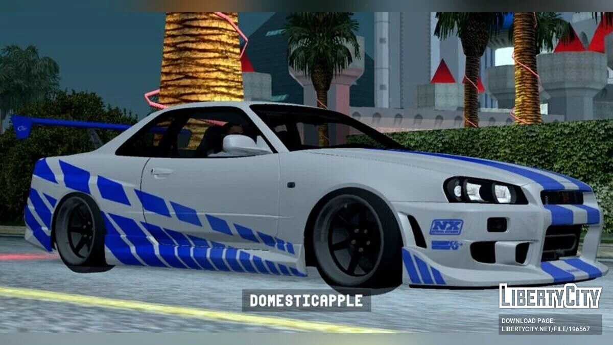 Nissan Skyline GT-R R34 de 1999 / GTA San Andreas (iOS, Android)