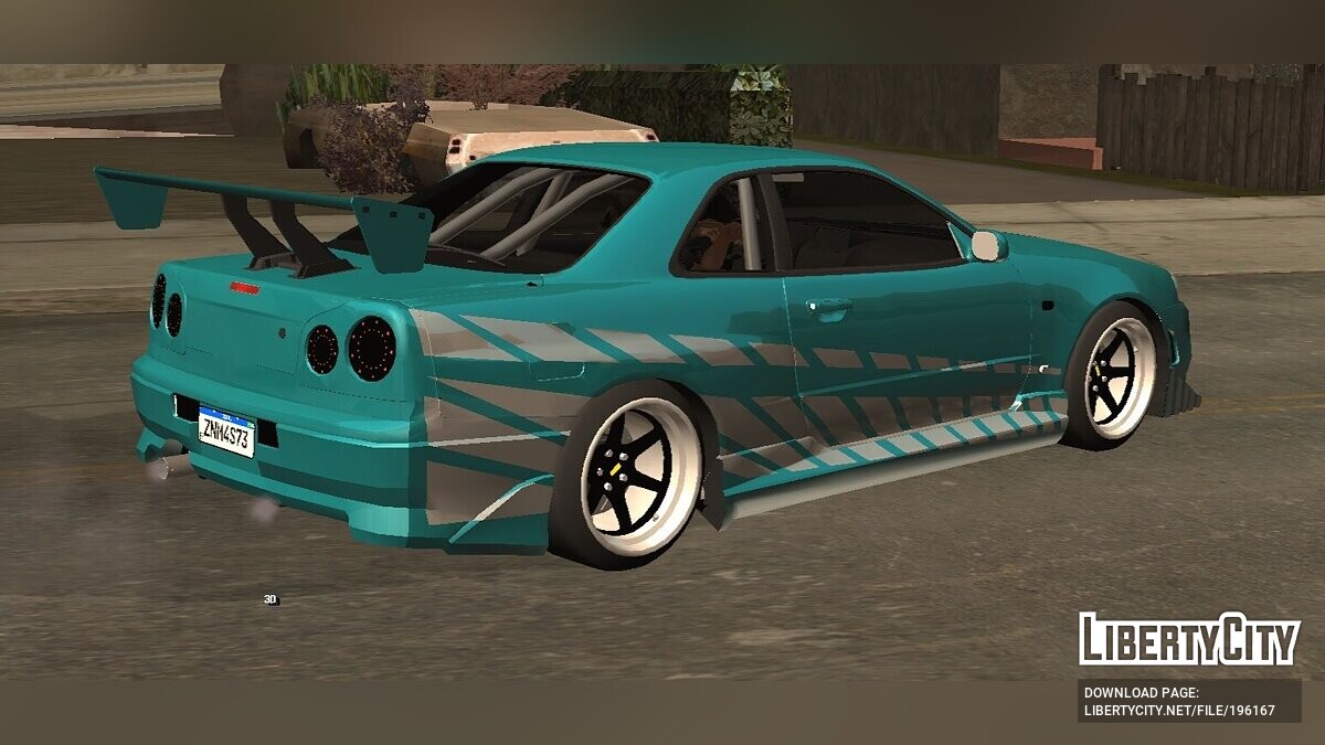 Скачать Nissan R34 V1 (Только DFF) Для GTA San Andreas (IOS, Android)