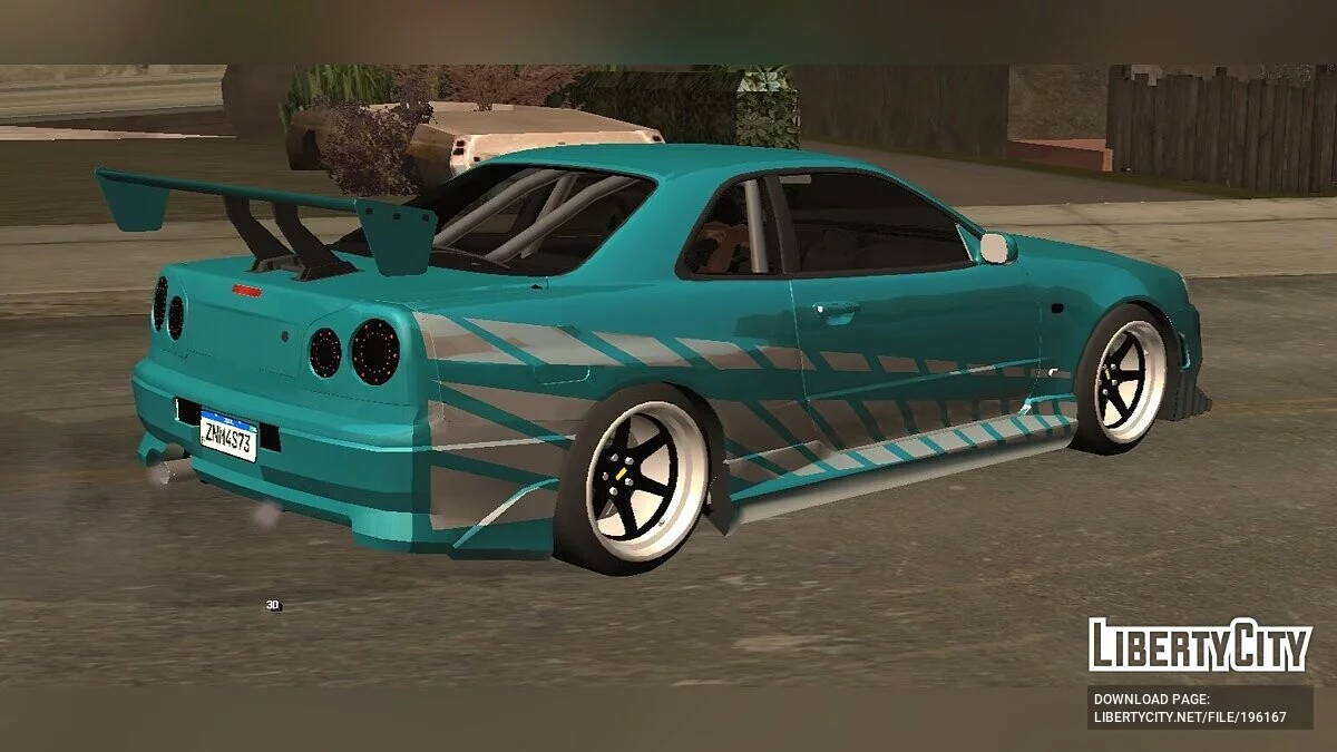 Nissan R34 V1 (hanya DFF) / GTA San Andreas (iOS, Android)
