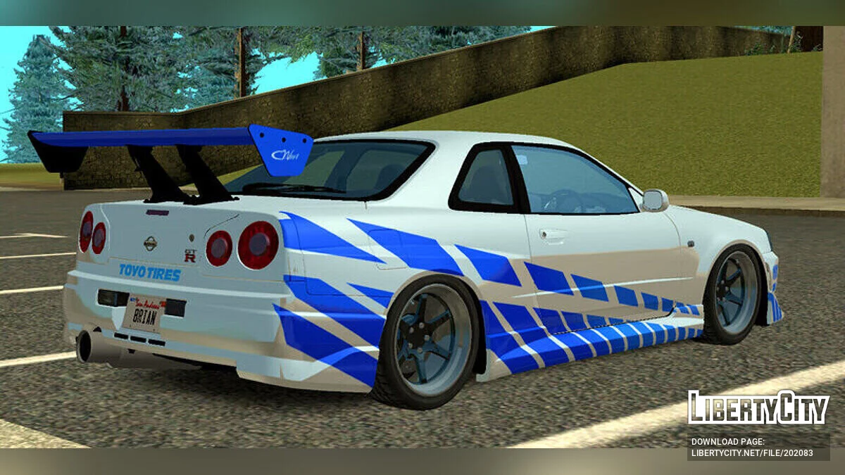 1999 Nissan Skyline GT-R R34 / GTA San Andreas (iOS, Android)