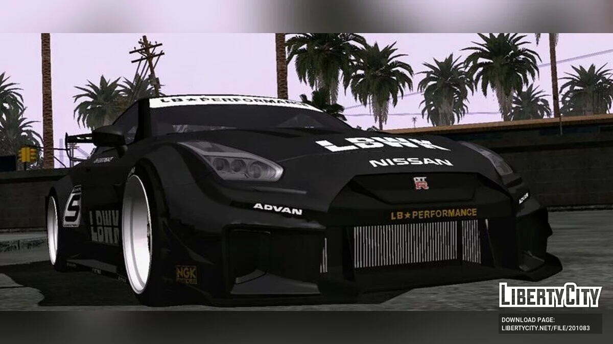 نيسان GTR35 Silhouette LBwalk (DFF فقط) / GTA سان أندرياس (iOS، أندرويد)