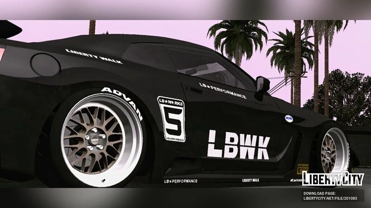نيسان GTR35 Silhouette LBwalk (DFF فقط) / GTA سان أندرياس (iOS، أندرويد)