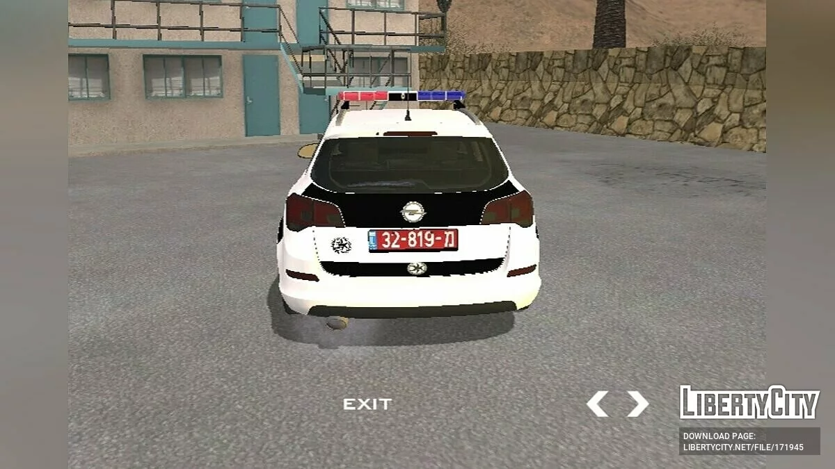 Opel Astra J - Поліція Ізраїлю / GTA San Andreas (iOS, Android)