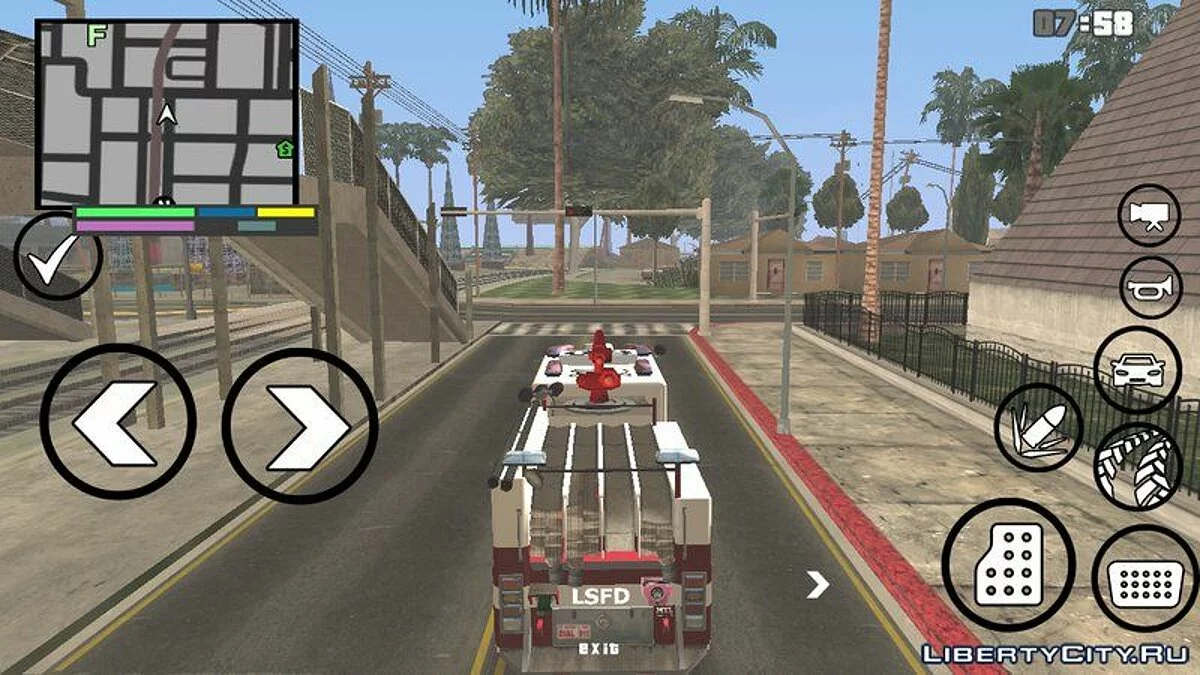 Fire truck from GTA 5 / GTA San Andreas (iOS, Android)