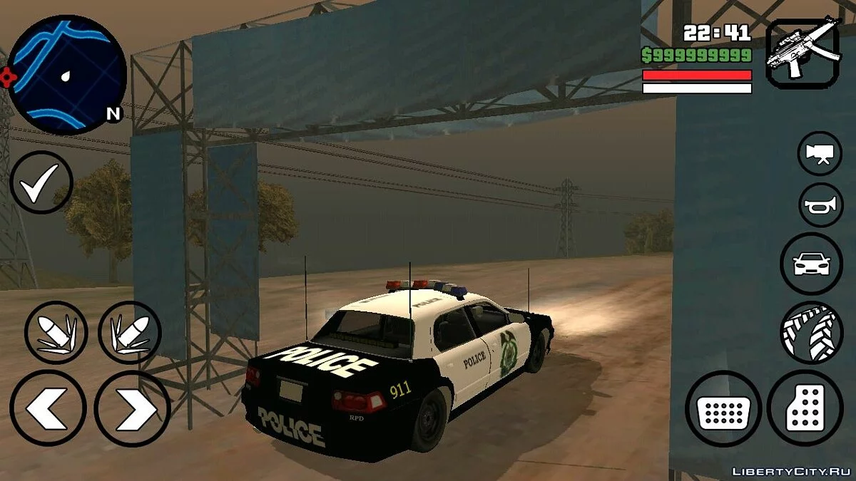 Carro de polícia de NFS:MW / GTA San Andreas (iOS, Android)