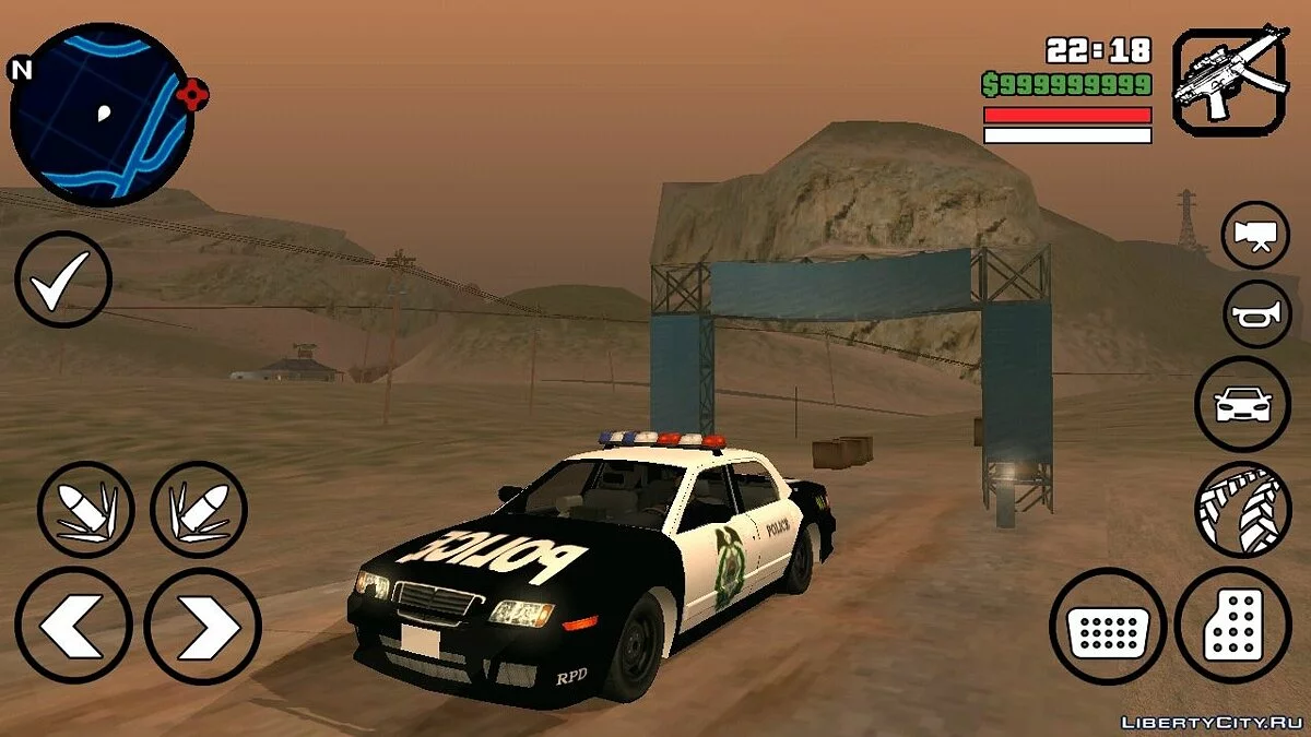 Carro de polícia de NFS:MW / GTA San Andreas (iOS, Android)