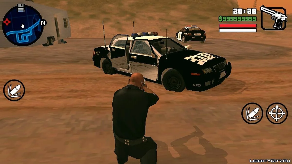 Carro de polícia de NFS:MW / GTA San Andreas (iOS, Android)