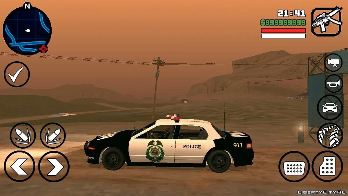 Carro de polícia de NFS:MW / GTA San Andreas (iOS, Android)