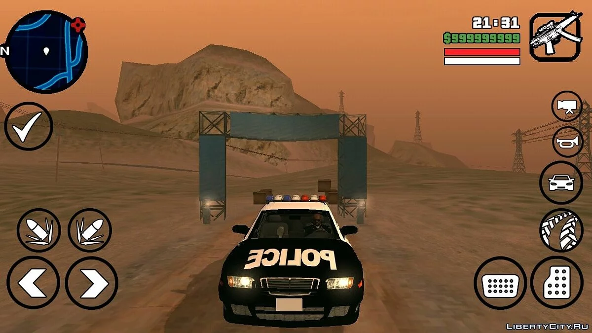 Carro de polícia de NFS:MW / GTA San Andreas (iOS, Android)