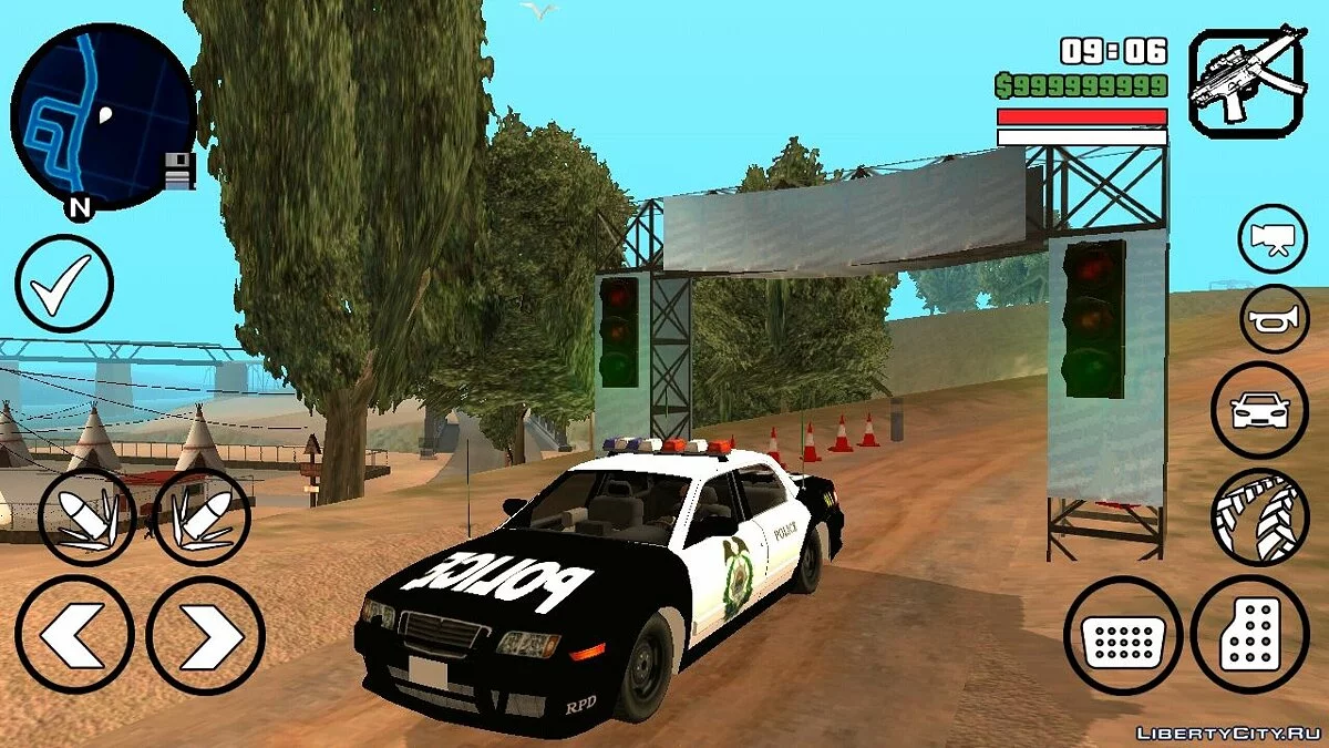 Carro de polícia de NFS:MW / GTA San Andreas (iOS, Android)