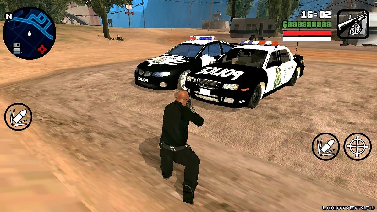 Carro de polícia de NFS:MW / GTA San Andreas (iOS, Android)