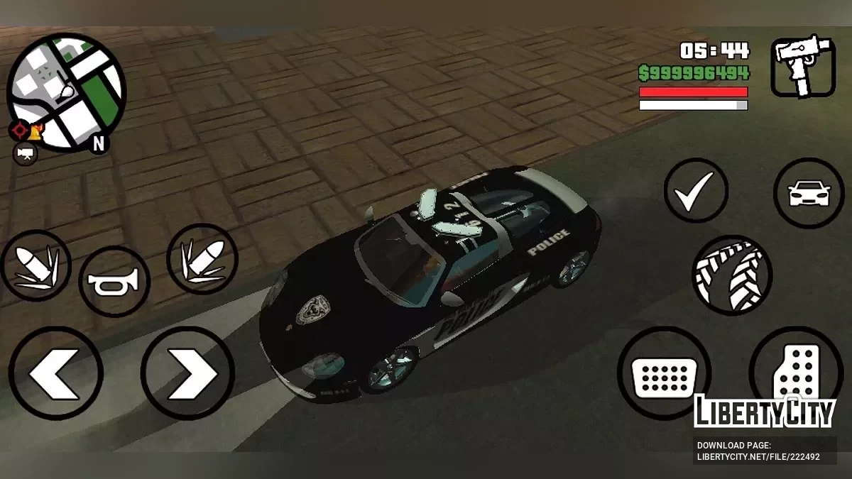 Porsche Carrera GT Cop und Racer aus NFS Rivals / GTA San Andreas (iOS, Android)